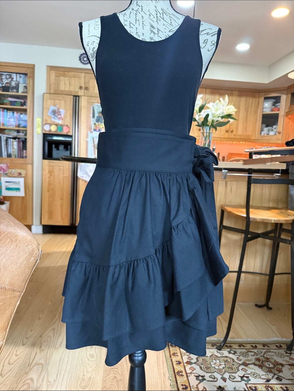 NWT! Marissa Webb Black Milos Faille Wrap Skirt 4